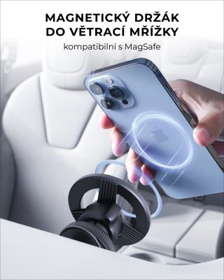 Magnetický držák do auta. Drží pevně a ještě i skvěle vypadá. Ideální parťák na cesty. • Stabilní • Minimalistický design...