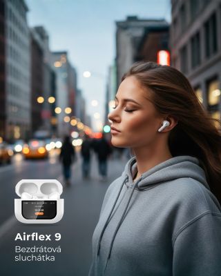 Skvělý parťák do ruchu velkoměsta. To jsou Bezdrátová sluchátka Airflex 9 Zaposlouchej se do své oblíbené hudby i...